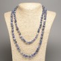 Long necklace of sodalite, faceted stones, diameter 5x8-10mm, length 110cm+