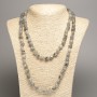 Long Labradorite Bead Necklace with Faceting, 5x8-10mm diameter, 110cm+ length
