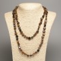 Long Tiger's Eye Bead Necklace, faceted, 5x8-10mm, length 110cm+