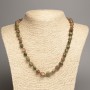 Unakite Jasper Bead Gallery: Faceted, 5×8-10 mm, length 50 cm