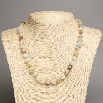 Amazonite Beads (Tumbled) with Diameter 5×8-9 mm ±, Necklace Length 50 cm ±