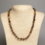 Tiger Eye Bead Necklace, faceted, diameter 5x8mm±, length 50cm+