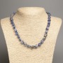 Sodalite Gem Bead Necklace, faceted, diameter 5×8-10mm, length 50cm