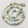 Chrysocolla and Lazurite Beads, Faceted Round Beads on Thread, 6 mm diameter, 38 cm+ length