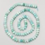 Amazonite Beads faceted Rondelle onThread 5x3.5 mm, length 38 cm+