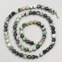 Chrysocolla Beads, Faceted Stone on Thread, 5 mm Diameter, 38 cm+ Length