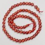 Carnelian Beads, Faceted Coin-shaped Bead on Thread, 5x3 mm, 38 cm+ Length