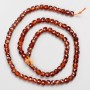 Gessonite Beads (Yellow Garnet) Natural Stone Faceted Cube Beads, 4mm Diameter, 39cm Length on Thread