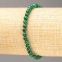 Malachite Bracelet (polished) smooth bead 4.5mm±, length 18cm on elastic