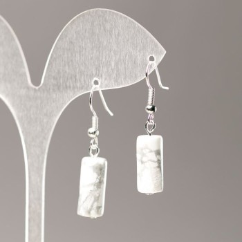 Earrings Made of Natural Kaholung Stone 17x7.5mm+