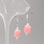Earrings Rhodonite Barilo, diameter 11×9 mm +