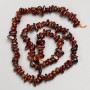 Garnet Beads Brownish Tone, 7x5 mm, on Thread, 40 cm Length