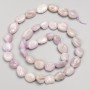 Kunzite Beads, faceted, on a thread, 10x11 mm diameter, length 40 cm