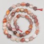 Carnelian Beads on Thread, faceted, 6x8 mm, length 38 cm