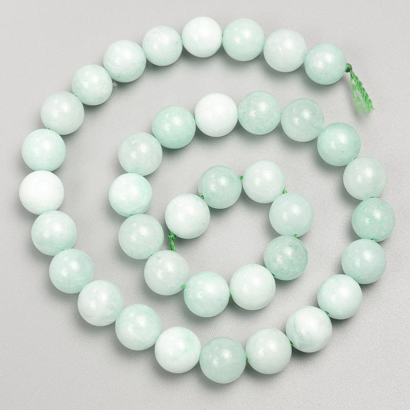 Larimar Stone Beads, smooth ball on thread, diameter 10mm±, length 38cm±