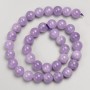 Lavender Amethyst Beads natural stone smooth round bead on thread, diameter 10mm±, length 38cm±