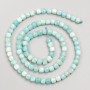 Amazonite Beads Faceted Cube on Thread, 4–5 mm diameter, thread length 38 cm
