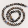 Iolite and Dichroite Beads, Faceted Round Beads on Thread, 6.5 mm diameter, ~39 cm length