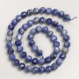 Sodalite Beads Faceted Round Bead on Thread, 7mm ± diameter, 39cm ± length