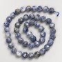 Sodalite Beads Faceted Ball on String, 8mm diameter ±, length 38cm ±