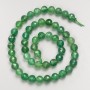 Natural Stone Beads Chrysoprase Faceted Round on Thread, diameter 8mm±, length 39cm±