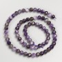 Natural Amethyst Beads Crystal Ball Beads on Thread, diameter 5.5 mm ±, length 40 cm ±