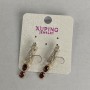 Xuping Earrings with Red Stone 30x4mm 18k Gold Plated