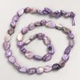 Charoite Beads on Thread, Faceted Natural Stone, 8x10mm, 40cm Length
