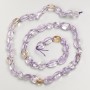 Amethyst Beads - Faceted natural gemstone on thread, 7×9 mm, length 40 cm