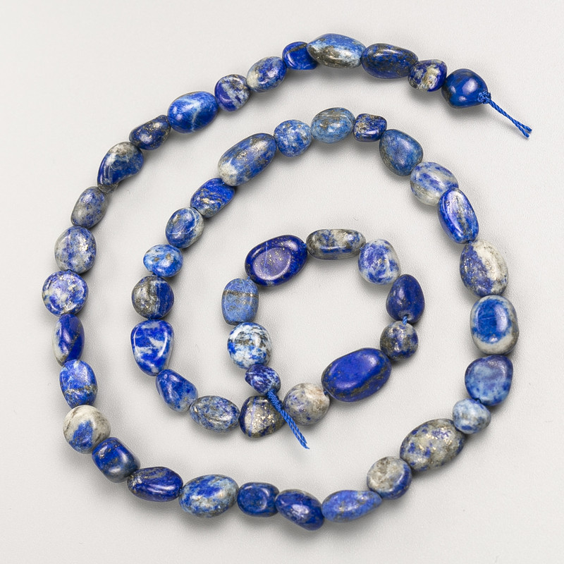 Sodalite gemstone beads faceted on thread, diameter 7×8mm, length 40cm