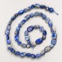 Sodalite gemstone beads faceted on thread, diameter 7×8mm, length 40cm
