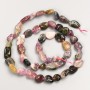 Natural Tourmaline Beads on Thread with Nuggets, 10x7 mm ±, 40 cm length
