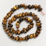 Tiger's Eye Beads drilled on thread, 11x5 mm diameter, 40 cm length