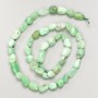 Larimar Beads Green, Brushed Finish on Thread, 7x8 mm, length 40 cm