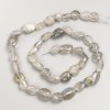 Natural Labrodorite Beads Galalting on Thread, 7×10 mm diameter, ~ 40 cm length