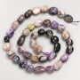 Charoite Beads on Thread, Round Beads 10x12mm ±, Length 42cm ±
