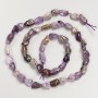 Amethyst Beads, Natural Stone, Tumbled on Thread, 7×9 mm ±, 40 cm ± Length