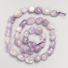 Natural Amethyst Beads on Thread, faceted, 9–10 mm diameter, 39 cm length