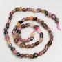 Natural Tourmaline Beads, faceted on a thread, 5x7 mm, thread length 40 cm
