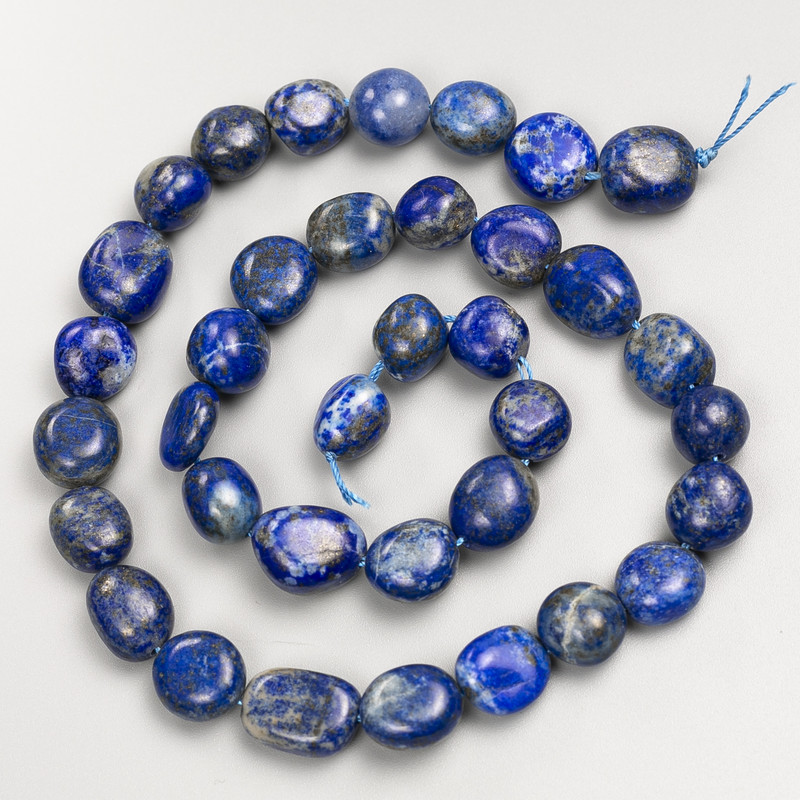 Sodalite Beads Beaded on Thread, 10x12 mm ±, 41 cm ± Length