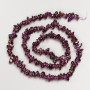 Garnet Crackle Beads on Thread, 4-6×1.5 mm, length 39 cm
