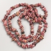 Rhodonite Stone Beads Chunk on a Long Thread, 7x3 mm+- diameter, 84 cm+ length