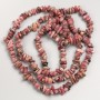 Rhodonite Stone Beads Chunk on a Long Thread, 7x3 mm+- diameter, 84 cm+ length