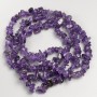 Amethyst Chip Beads on Long Thread, diameter 7–10×3–5 mm, length 85 cm+