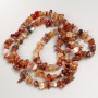 Carnelian Chip Beads on Long String, 7-10×5mm diameter, length 80cm+