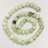 Prehnite Beads smooth round 8mm on thread, length 37cm
