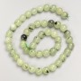 Prehnite Beads smooth round 8mm on thread, length 37cm