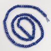 Lapis Lazuli Stone Beads (single) Faceted Rondelle on Thread, diameter 4x3.5mm±, length 38cm±