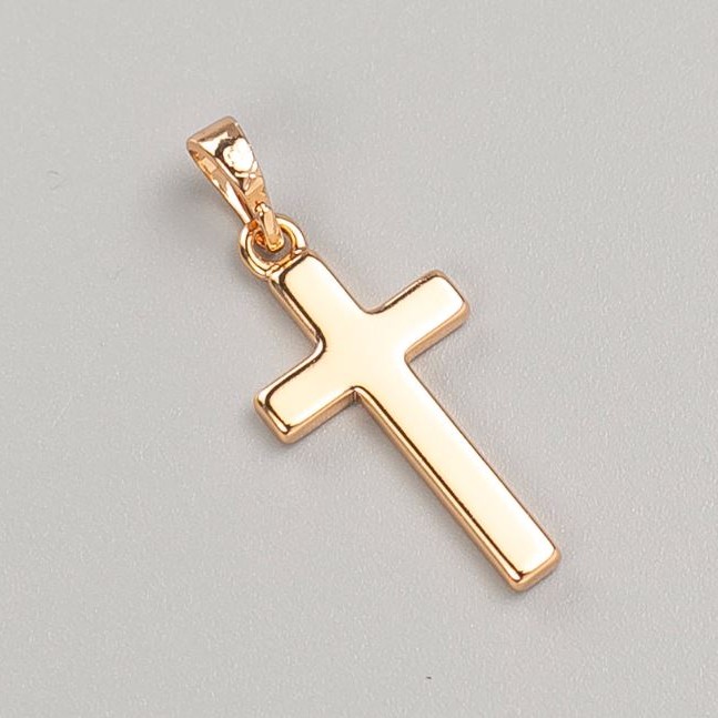 Xuping Cross Pendant Gold Plated 18K, diameter 24.5×12mm