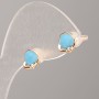 Earrings Stud Xuping 18K Gold Plated with Blue Crystals 7mm +